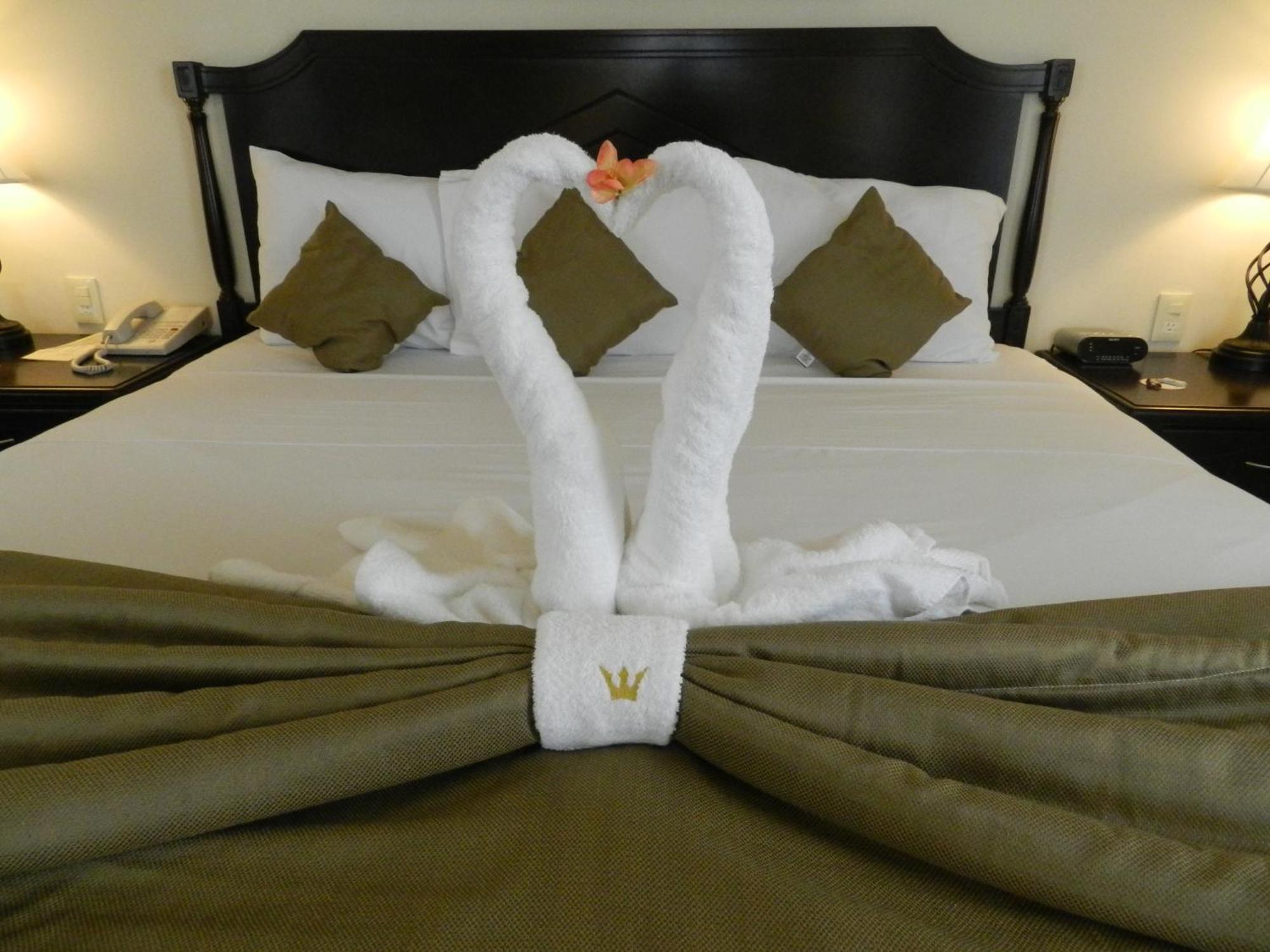 Hotel Victoria Merida Exterior photo A bed with a towel swan